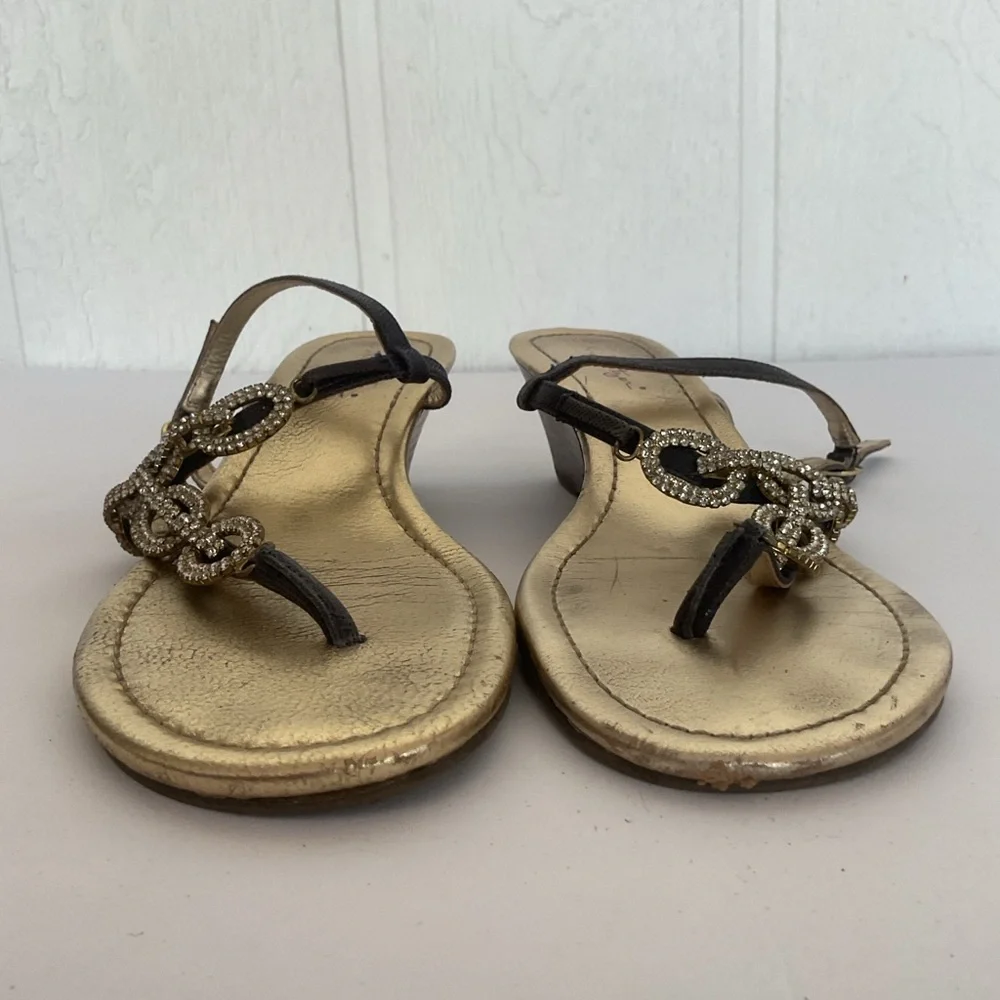 Lilly Pulitzer Jeweled Wedge Sandal Size 8 - Picture 12 of 16